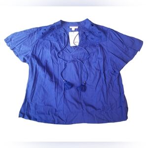 NWT Knox Rose blue Size large top